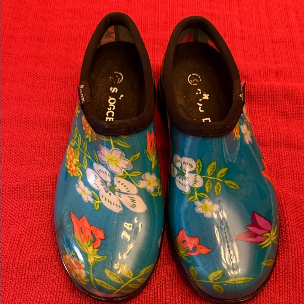 Sloggers  para mujer Floral Rain Boots - Teal